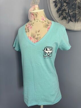 Siesta Key Aqua 'Hang Ten Dude' VW Van Graphic Tee